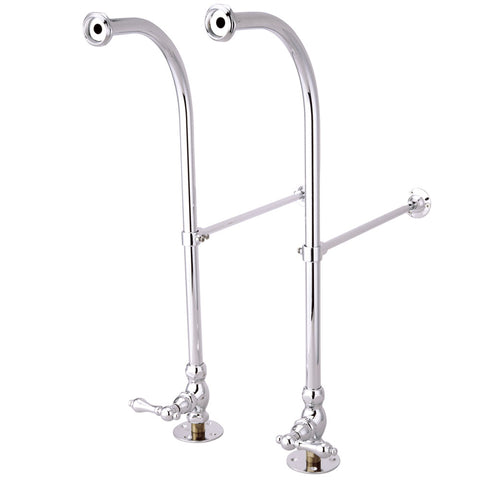 Kingston Brass CC451ML Rigid Freestand Supplies with Stop Porcelain Lever Handle, Polished Chrome - Polished Chrome