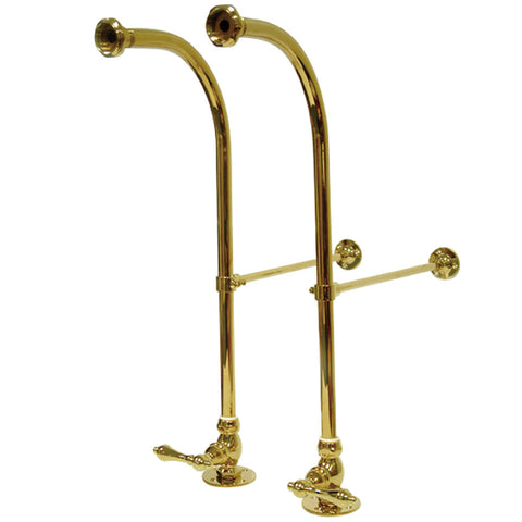 Kingston Brass CC452ML Rigid Freestand Supplies with Stop Porcelain Lever Handle, Polished Brass - Polished Brass