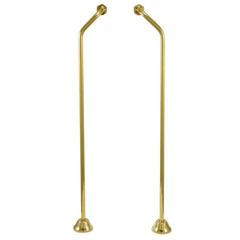 Kingston Brass CC472 Double Offset Bath Supply, Polished Brass - Polished Brass