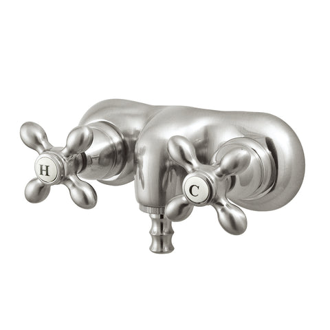 Kingston Brass CC47T8 Vintage 3-3/8" Wall Mount Tub Filler, Satin Nickel - Satin Nickel