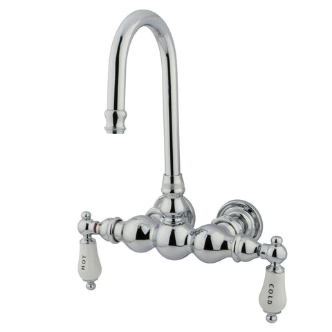 Kingston Brass CC4T1 Vintage 3-3/8" Wall Mount Tub Filler, Polished Chrome - Polished Chrome