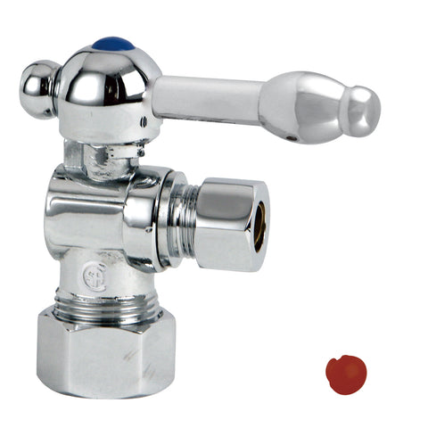 Kingston Brass CC53301KL 5/8" O.D. Compression, 3/8" O.D. Compression Angle Shut-off Valve, Chrome - Polished Chrome