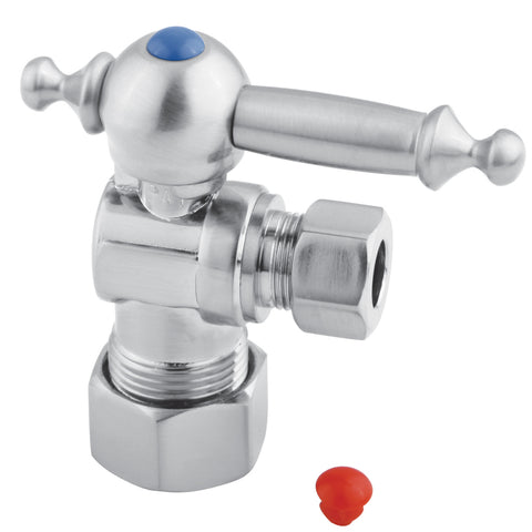 Kingston Brass CC53301TL 5/8" O.D. Compression, 3/8" O.D. Compression Angle Shut-off Valve, Chrome - Polished Chrome
