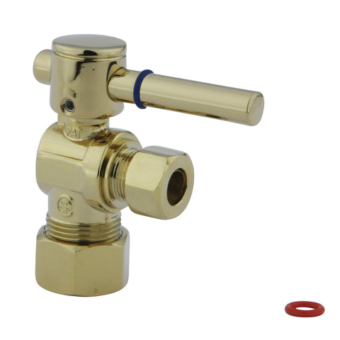 Fauceture CC53302DL 5/8" O.D. Compression, 3/8" O.D. Compression Angle Valve, Polished Brass - Polished Brass