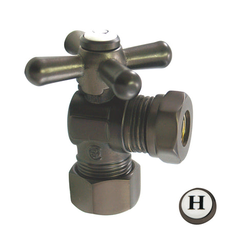 Kingston Brass CC54305X 5/8" O.D. Compression, 1/2 or 7/16"" O.D. Compression Angle Shut-off Valve, Oil Rubbed Bronze - Oil Rubbed Bronze