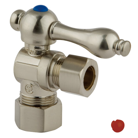 Kingston Brass CC54408 5/8" O.D. Compression, 1/2" O.D. Compression Angle Shut-off Valve, Satin Nickel - Satin Nickel