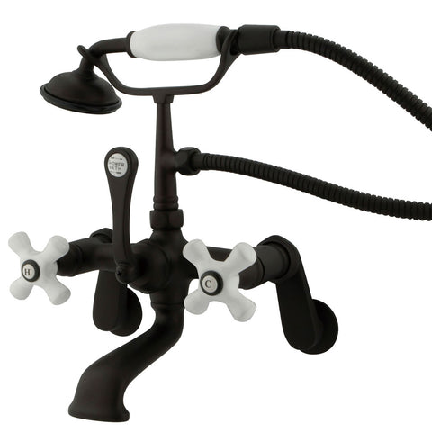 Kingston Brass CC59T5 Vintage Wall Mount Tub Filler with Adjustable Centers, Oil Rubbed Bronze - Oil Rubbed Bronze