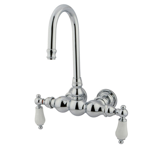 Kingston Brass CC6T1 Vintage 3-3/8" Wall Mount Tub Filler, Polished Chrome - Polished Chrome