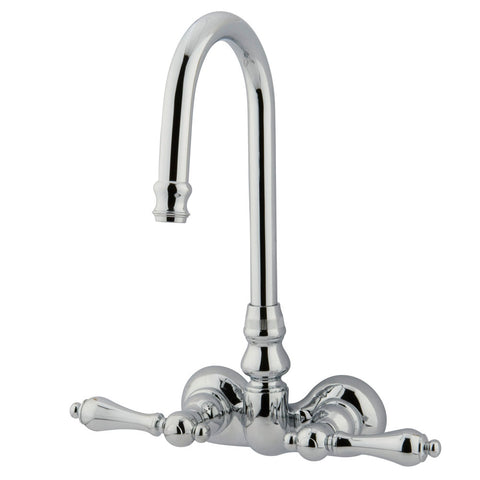 Kingston Brass CC72T1 Vintage 3-3/8" Wall Mount Tub Filler, Polished Chrome - Polished Chrome