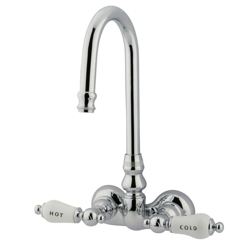 Kingston Brass CC74T1 Vintage 3-3/8" Wall Mount Tub Filler, Polished Chrome - Polished Chrome