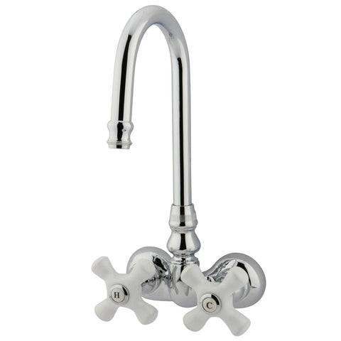 Kingston Brass CC80T1 Vintage 3-3/8" Wall Mount Tub Filler, Polished Chrome - Polished Chrome