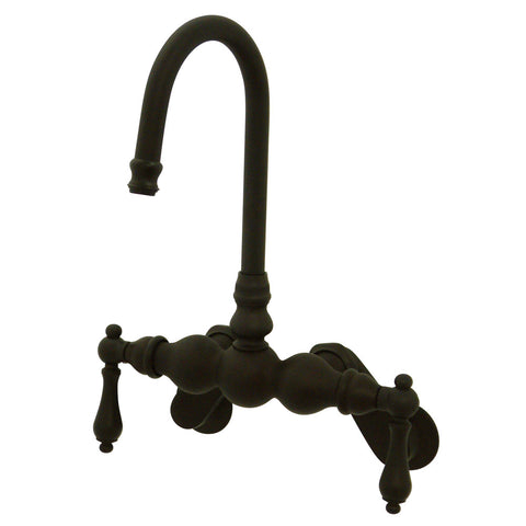 Kingston Brass CC81T5 Vintage Wall Mount Tub Filler with Adjustable Centers, Oil Rubbed Bronze - Oil Rubbed Bronze