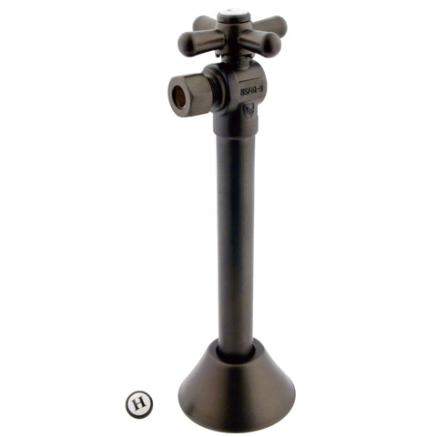 Kingston Brass CC83205X 1/2" Sweat, 3/8" O.D. Compression Angle Shut-off Valve with 5" Extension, Oil Rubbed Bronze - Oil Rubbed Bronze