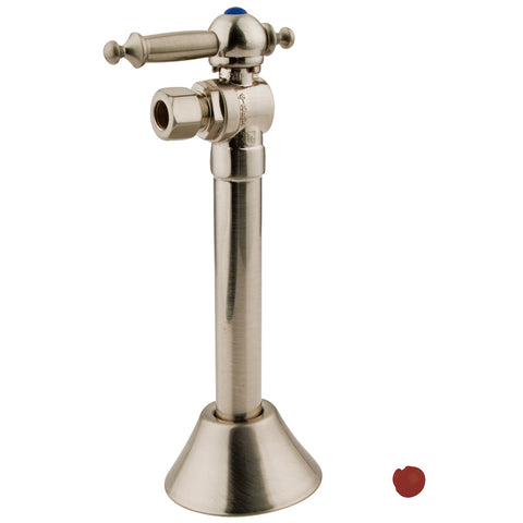 Kingston Brass CC83208TL 1/2" Sweat, 3/8" O.D. Compression Angle Shut-off Valve with 5" Extension, Satin Nickel - Satin Nickel