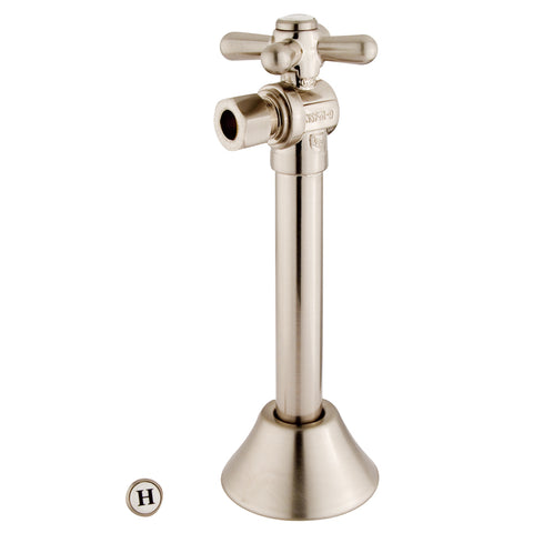 Kingston Brass CC83208X 1/2" Sweat, 3/8" O.D. Compression Angle Shut-off Valve with 5" Extension, Satin Nickel - Satin Nickel