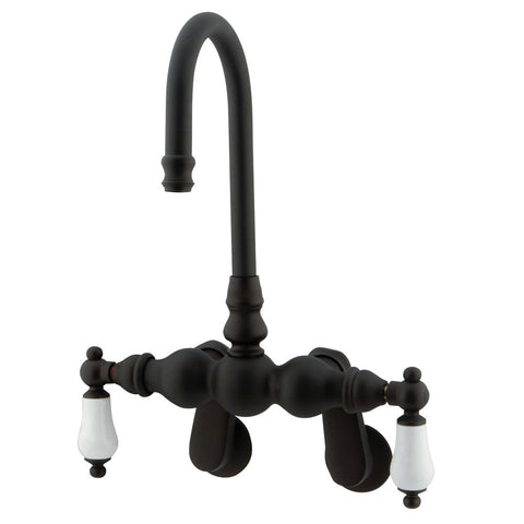 Kingston Brass CC83T5 Vintage Wall Mount Tub Filler with Adjustable Centers, Oil Rubbed Bronze - Oil Rubbed Bronze