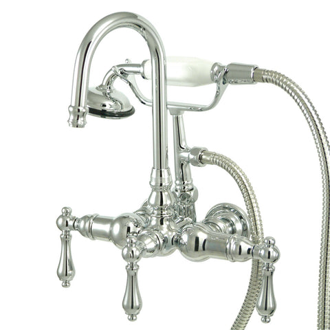 Kingston Brass CC8T1 Vintage 3-3/8" Wall Mount Tub Filler, Polished Chrome - Polished Chrome