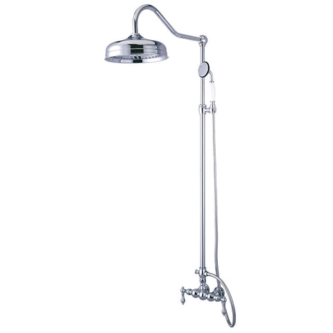 Kingston Brass CCR6171 Vintage 60" Add On Shower With 17" Shower Arm, Polished Chrome - Polished Chrome