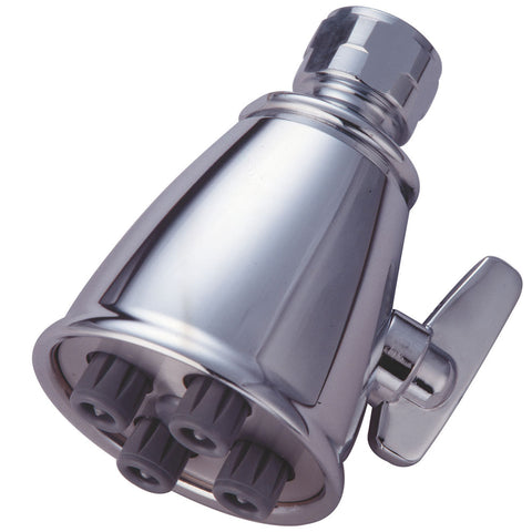 Kingston Brass CK137A1 Victorian 2-1/4" Diameter Adjustable Brass Shower Head With 4 Jets, Polished Chrome - Polished Chrome