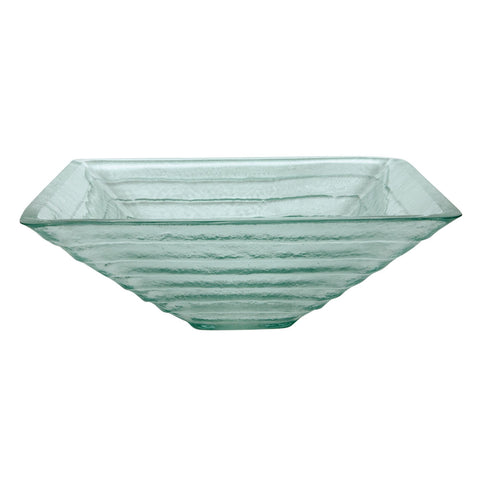 Fauceture CV1616VCG 1/2" Crystal Glacier Vessel Sink, Clear - Crystal Glacier