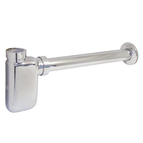 Fauceture DD8401 Euro bottle-Trap Brass Oval Siphon, Chrome - Polished Chrome