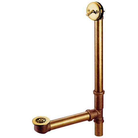 Kingston Brass DTL1162 Bath Tub Drain with Overflow, Polished Brass - Polished Brass