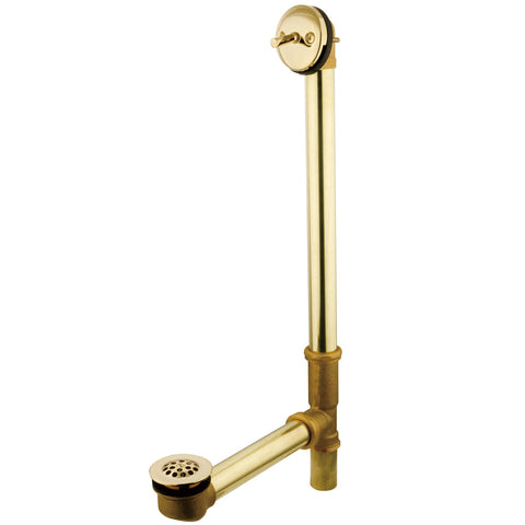 Kingston Brass DTL1202 Bath Tub Drain with Overflow, Polished Brass - Polished Brass