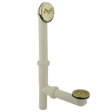 Kingston Brass DTLA1162 Bath Tub Drain with Overflow, Polished Brass - Polished Brass