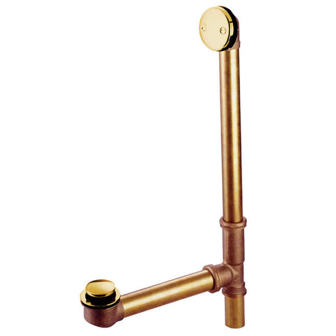 Kingston Brass DTT2162 Tip-Toe Bath Tub Drain with Overflow, Polished Brass - Polished Brass