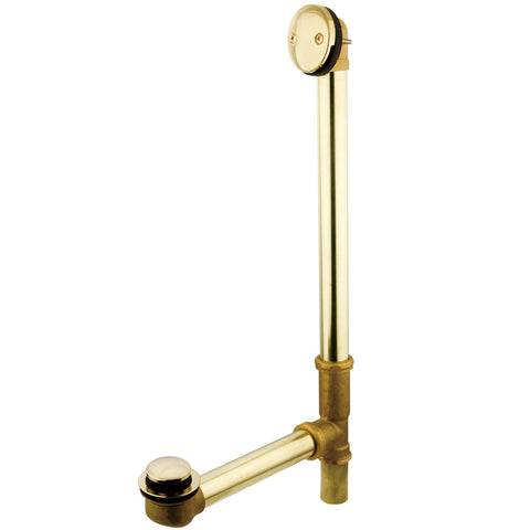 Kingston Brass DTT2202 Tip-Toe Bath Tub Drain with Overflow, Polished Brass - Polished Brass