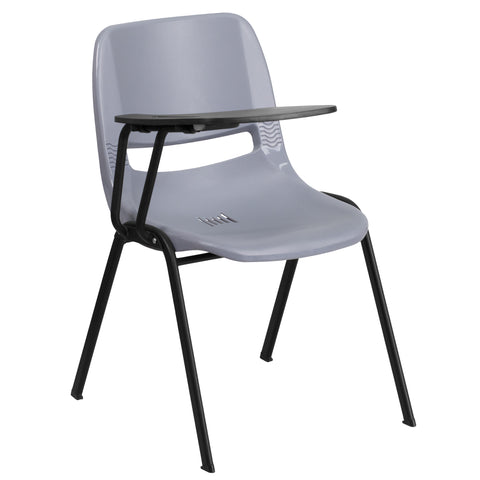 Ergonomic Shell Chair with Right Handed Flip-Up Tablet Arm