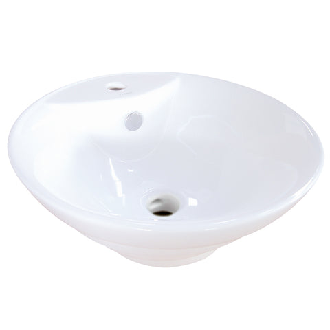 Fauceture EV4012 Ripple Vessel Sink, White - White