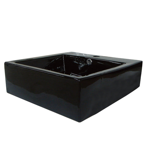 Fauceture EV4042K Commodore Vessel Sink, Black - Black