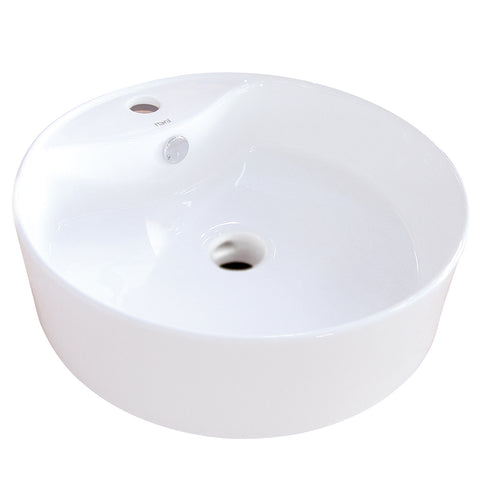 Fauceture EV4104 Uno Vessel Sink, White - White
