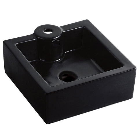 Fauceture EV4186K Fortress Vessel Sink, Black - Black