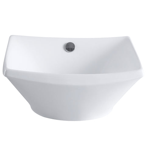 Fauceture EV4220 Courtyard Vessel Sink, White - White