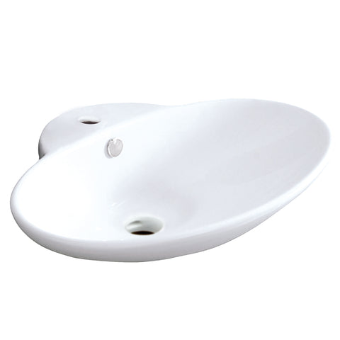 Fauceture EV4251 Oliva Vessel Sink, White - White