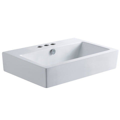 Fauceture EV4318W34 Century Vessel Sink, White - White