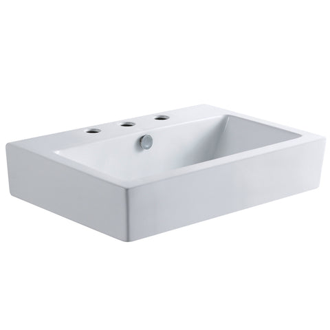 Fauceture EV4318W38 Century Vessel Sink, White - White