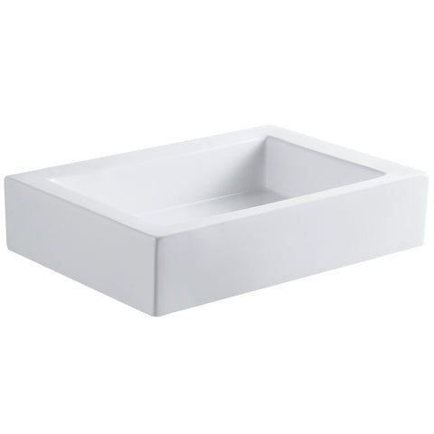 Fauceture EV4335 Pacifica Vessel Sink, White - White