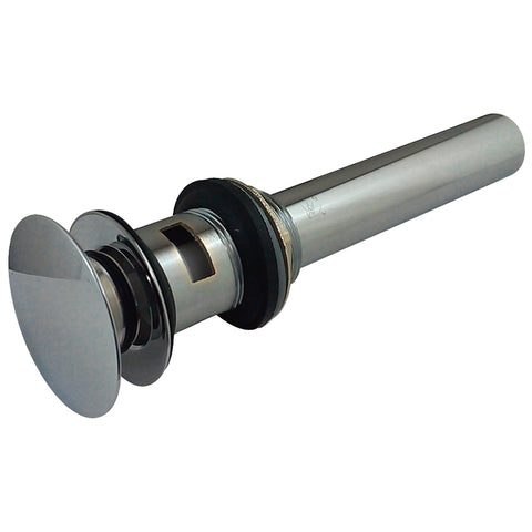 Fauceture EV6001 Push Pop-up Drain with Overflow, Chrome - Polished Chrome