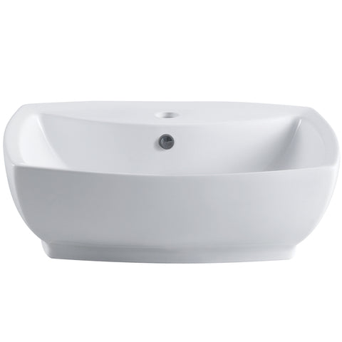 Fauceture EV8145 Marquis Vessel Sink, White - White