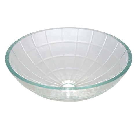 Fauceture EVSMFC1 Meridian 1/2" Crystal Glacier Vessel Sink, Clear - Crystal Clear