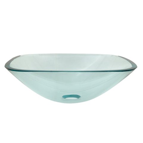 Fauceture EVSQCC4 1/2" Round Tempered Glass Vessel Sink, Clear - Crystal Clear