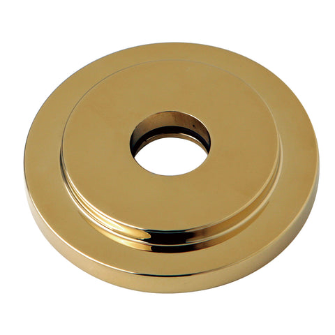 Kingston Brass FLEURO2 Heavy Duty Round Solid Cast Brass Shower Flange, Polished Brass - Polished Brass