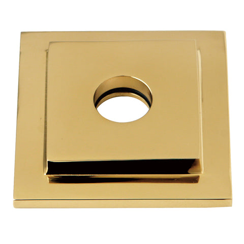 Kingston Brass FLSQUARE2 Heavy Duty Square Solid Cast Brass Shower Flange, Polished Brass - Polished Brass