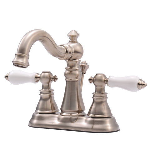 Fauceture FS1608APL 4-Inch Centerset Lavatory Faucet, Satin Nickel - Satin Nickel