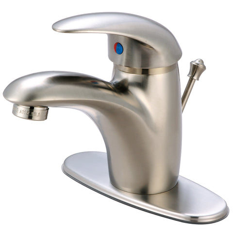 Fauceture FS6408WLL Single-Handle 4-Inch Centerset Lavatory Faucet, Satin Nickel - Satin Nickel