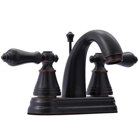 Fauceture FS7616AL 4-Inch Centerset Lavatory Faucet, Naples Bronze - Naples Bronze