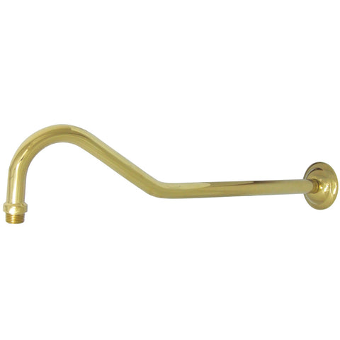 Kingston Brass K117C2 Restoration 17" Shower Arm, Polished Brass - Polished Brass